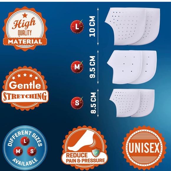 Ballotte, Gel/Silicone Heel Protectors, 4 pieces, Size Small - Picture 4 of 8